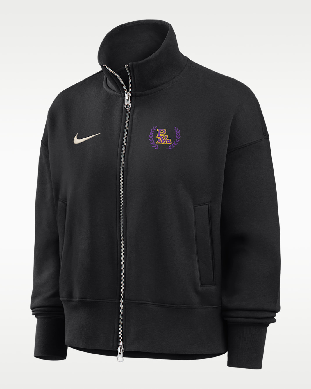 Nike College (Prairie View A&M University) Women's Nike Phoenix Fleece Track Jacket - Black
