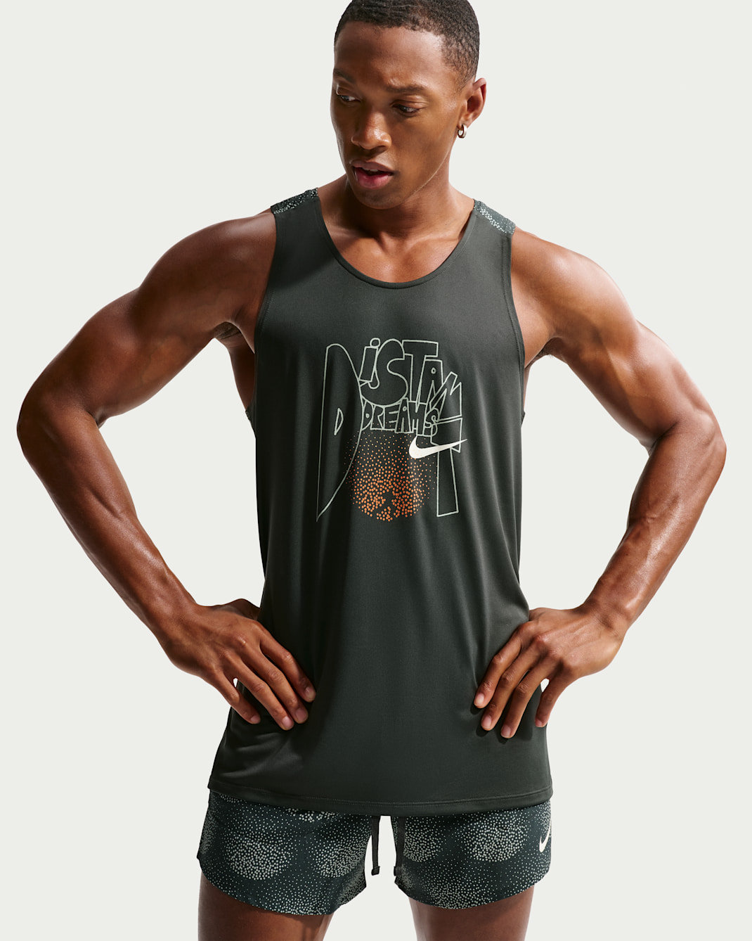 Nike Stride Men's Dri-FIT ADV Running Tank Top - Black Spruce