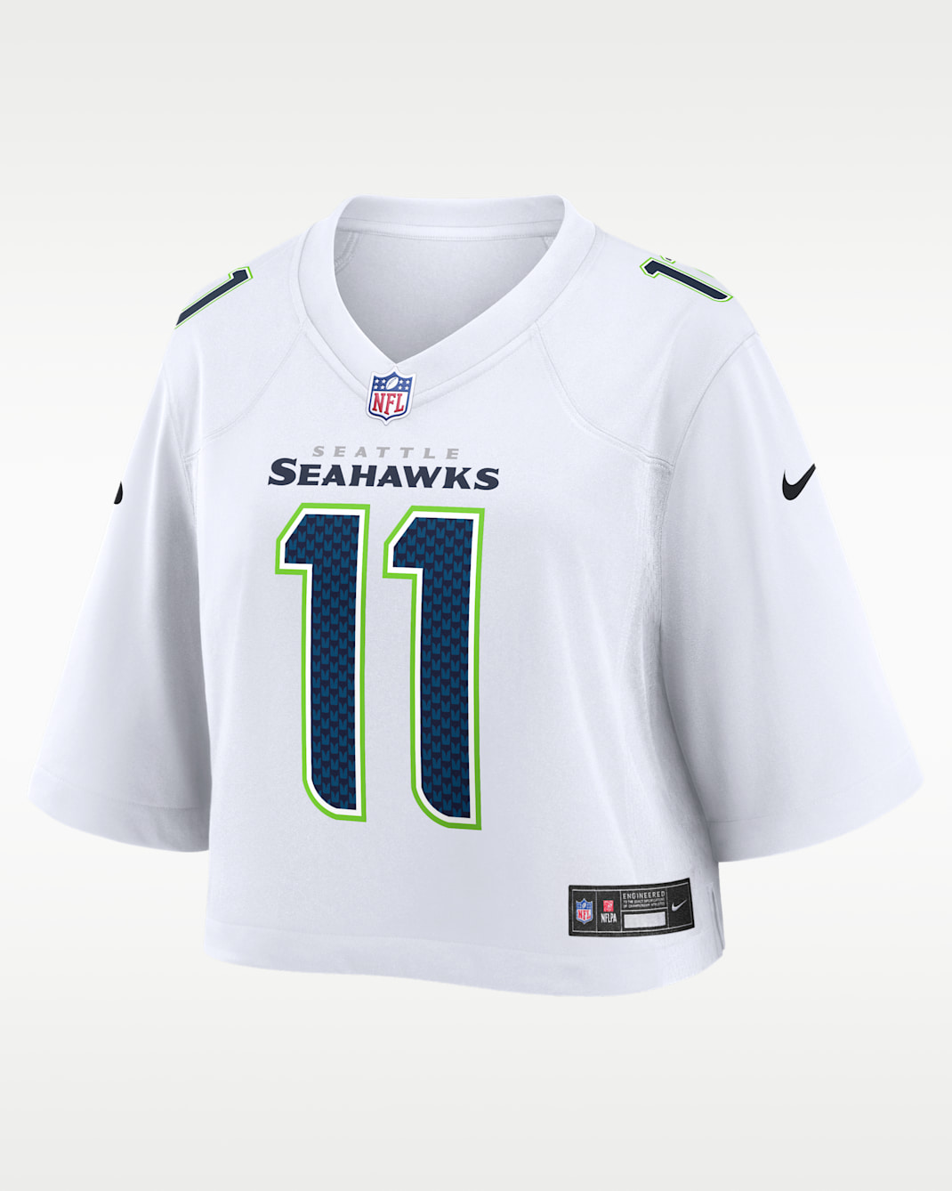 Jaxon Smith-Njigba Seattle Seahawks Women's Nike NFL Cropped Tundra Game Jersey - White
