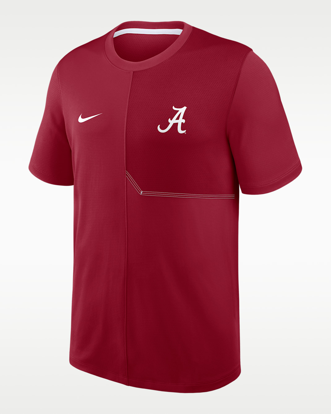 Alabama Sideline Coach Men's Nike Dri-FIT College Top - Team Crimson/White