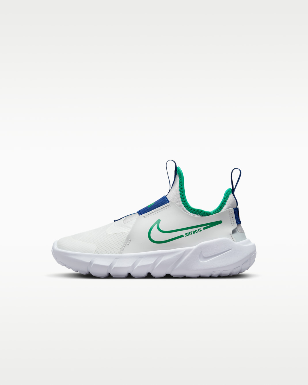 Nike Flex Runner 2 Younger Kids' Shoes - Summit White/Pure Platinum/Deep Royal Blue/Stadium Green