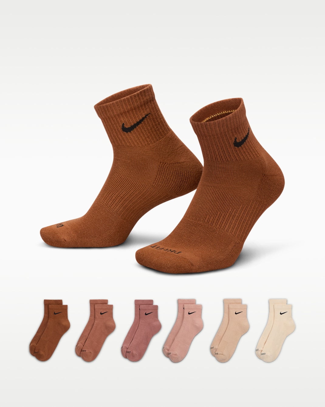 Calcetines al tobillo de entrenamiento Nike Everyday Plus Cushioned (6 pares) - Multicolor