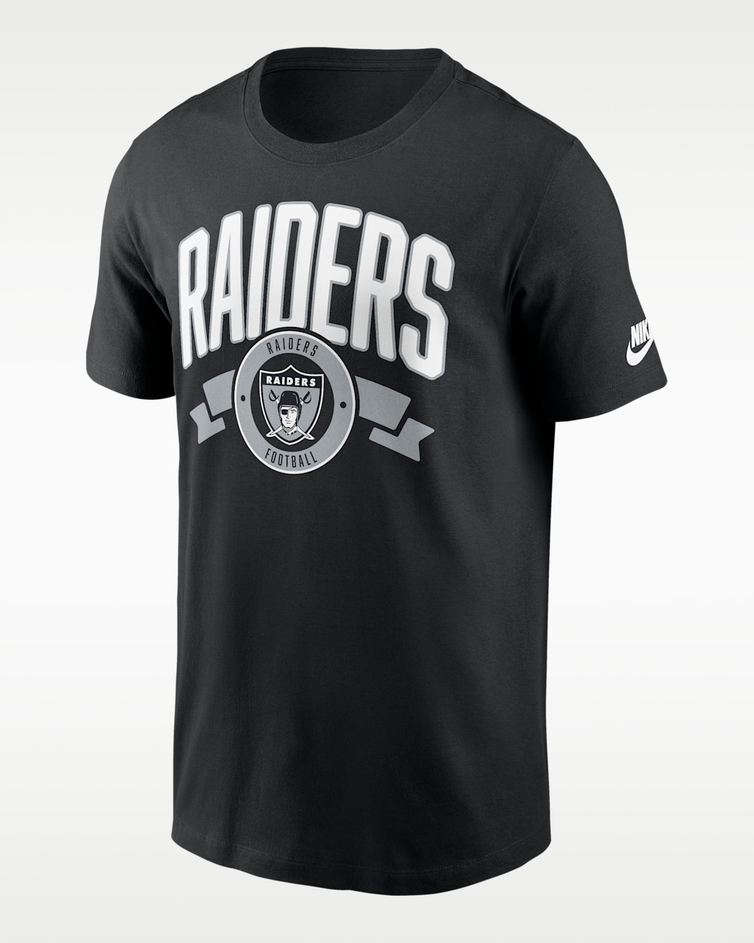 Las Vegas Raiders Rewind Front And Back Hit Essential Men's Nike NFL T-Shirt - Black