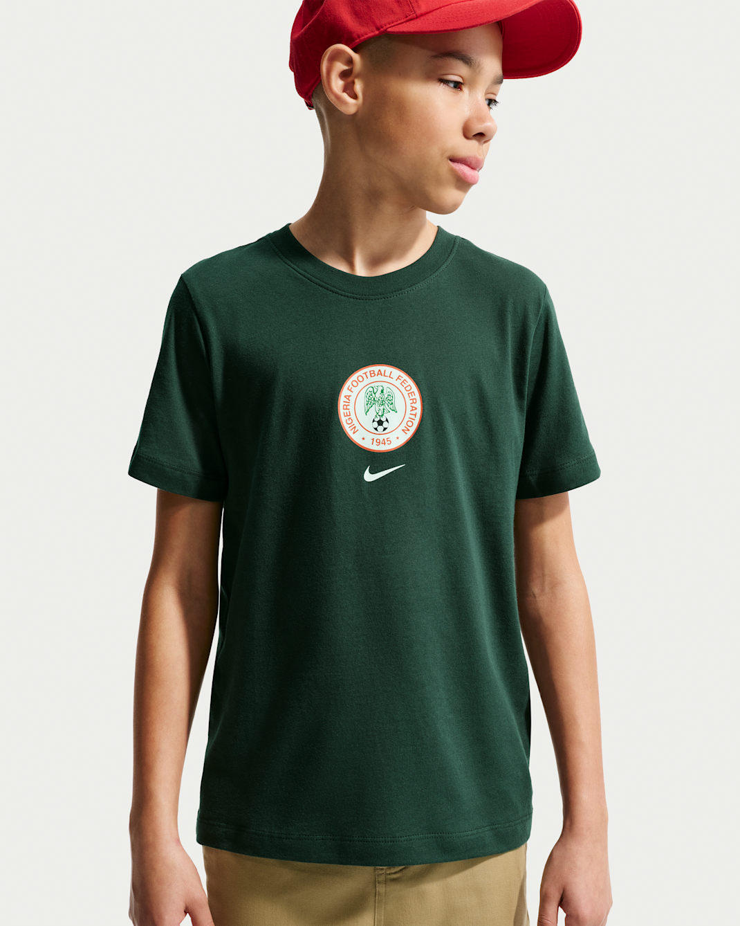 Nigeria Big Kids' Nike Soccer T-Shirt - Pro Green