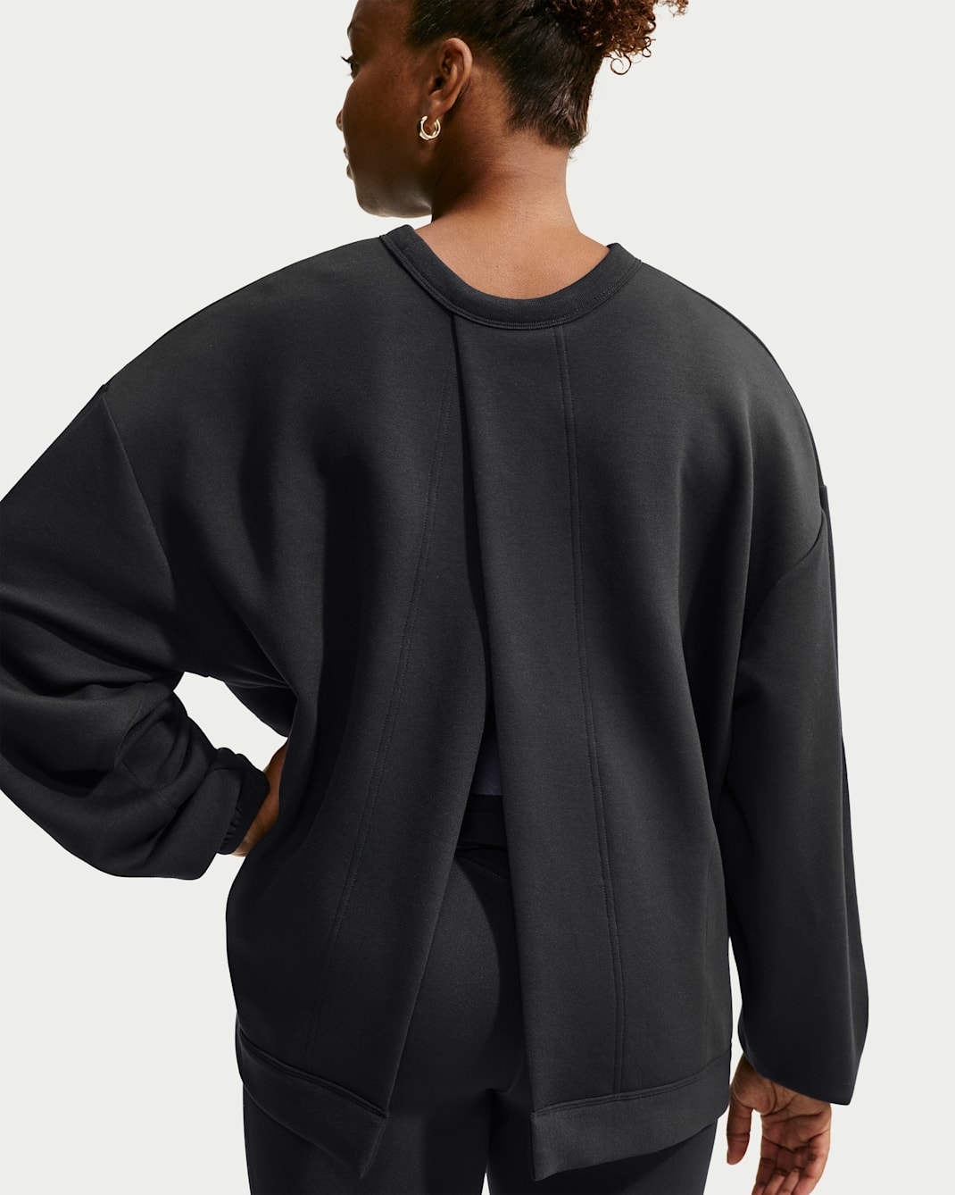 Nike (M) Studio Fleece Sport Women's Dri-FIT Oversized Crew-Neck Sweatshirt (Maternity)