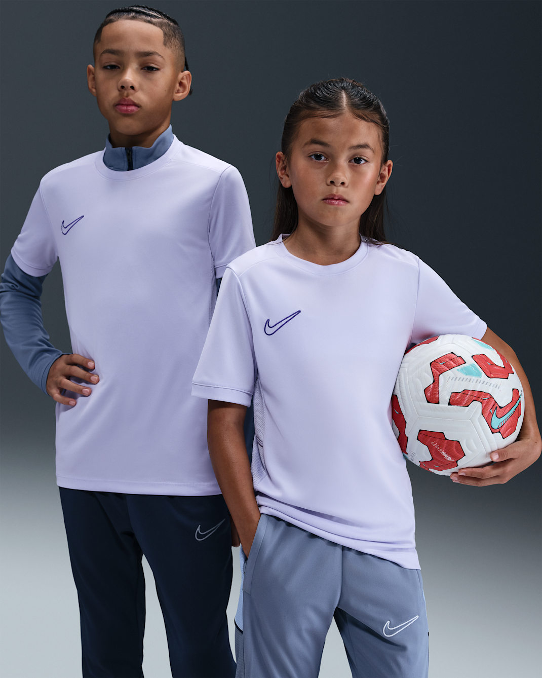 Nike Academy Dri-FIT Fußballoberteil (ältere Kinder) - Oxygen Purple/Oxygen Purple/Oxygen Purple/Dark Concord