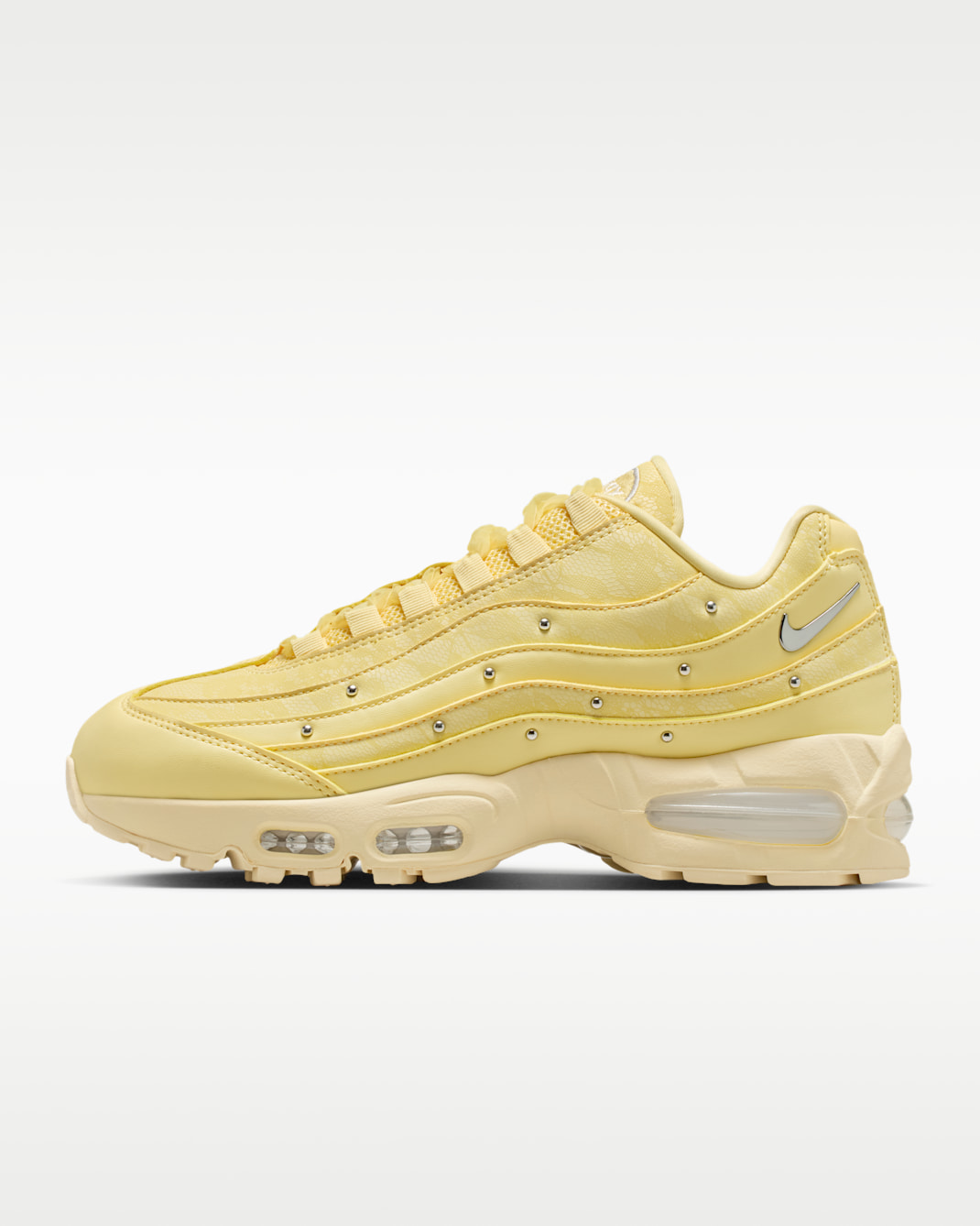 Tenis para mujer Nike Air Max 95 "Big Bubble" - Amarillo suave/Alabastro/Plata metalizado