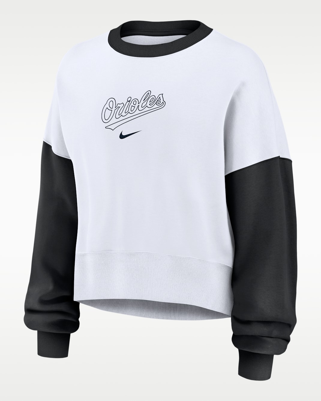 Baltimore Orioles Primary Women's Nike MLB Pullover Crew - White