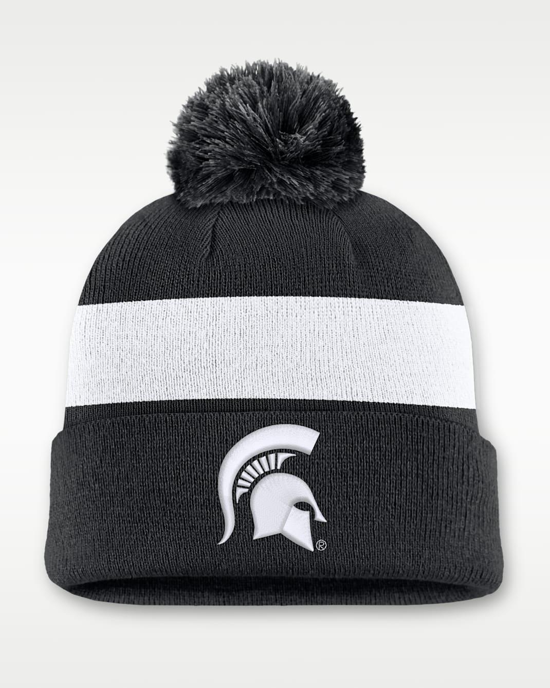 Gorro con dobladillo universitario Nike para hombre Michigan State Peak - Negro