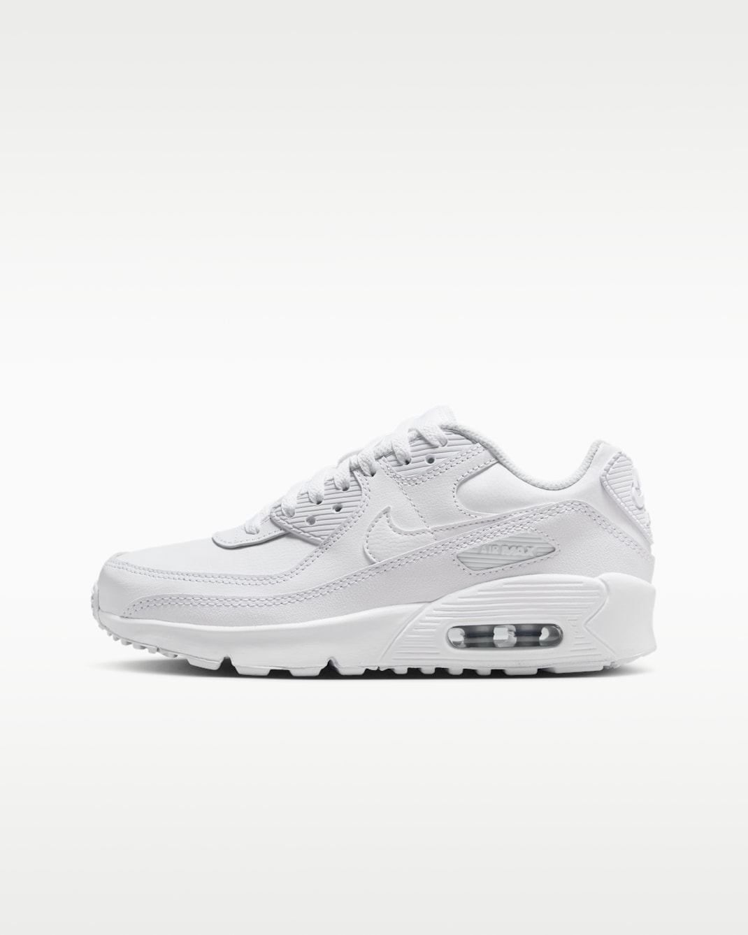 Nike Air Max 90 LTR sko til store barn - Hvit/Metallic Silver/Hvit/Hvit