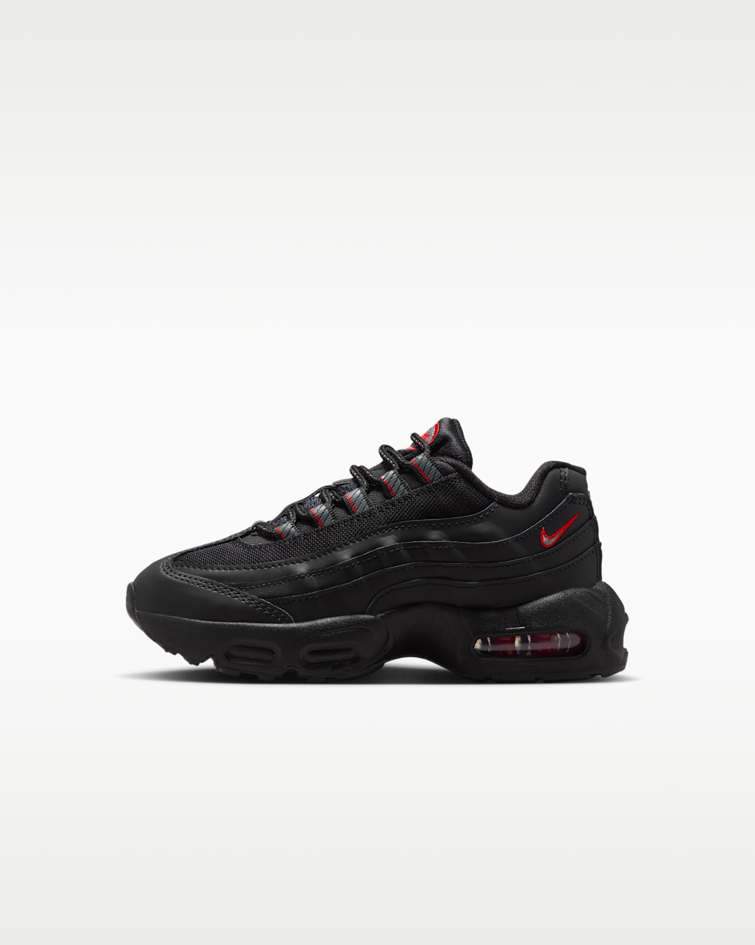 Nike Air Max 95 Recraft Younger Kids' Shoes - Black/University Red/White/Smoke Grey