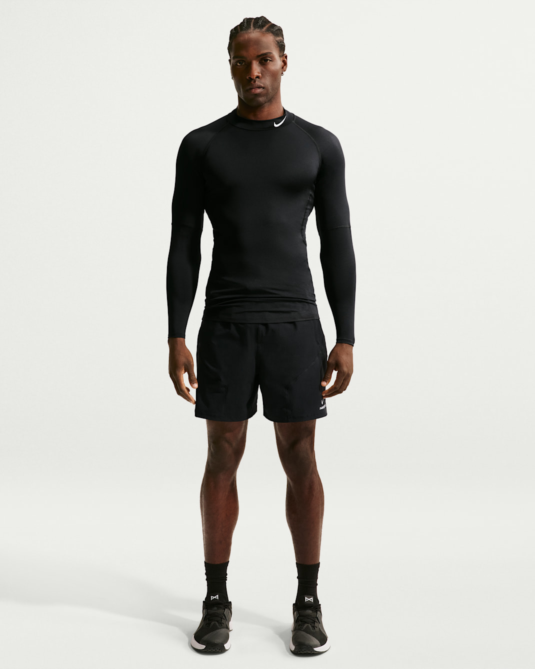 Nike Pro Men's Dri-FIT Fitness Mock-Neck Long-Sleeve Top