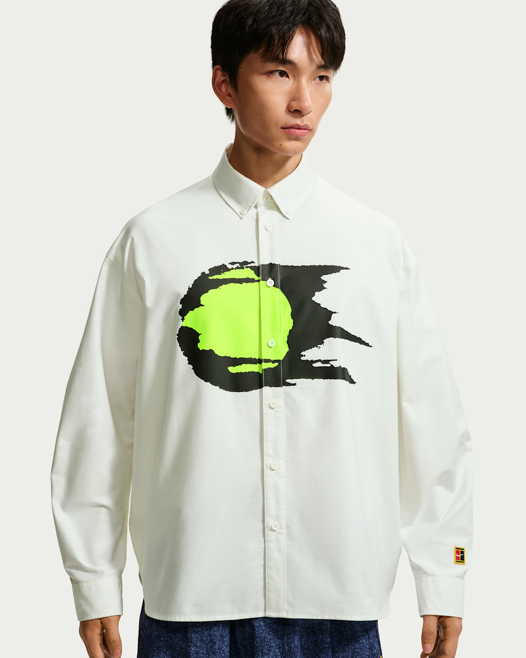Nike Club Rules 男款牛津長袖上衣 - Summit White/Summit White