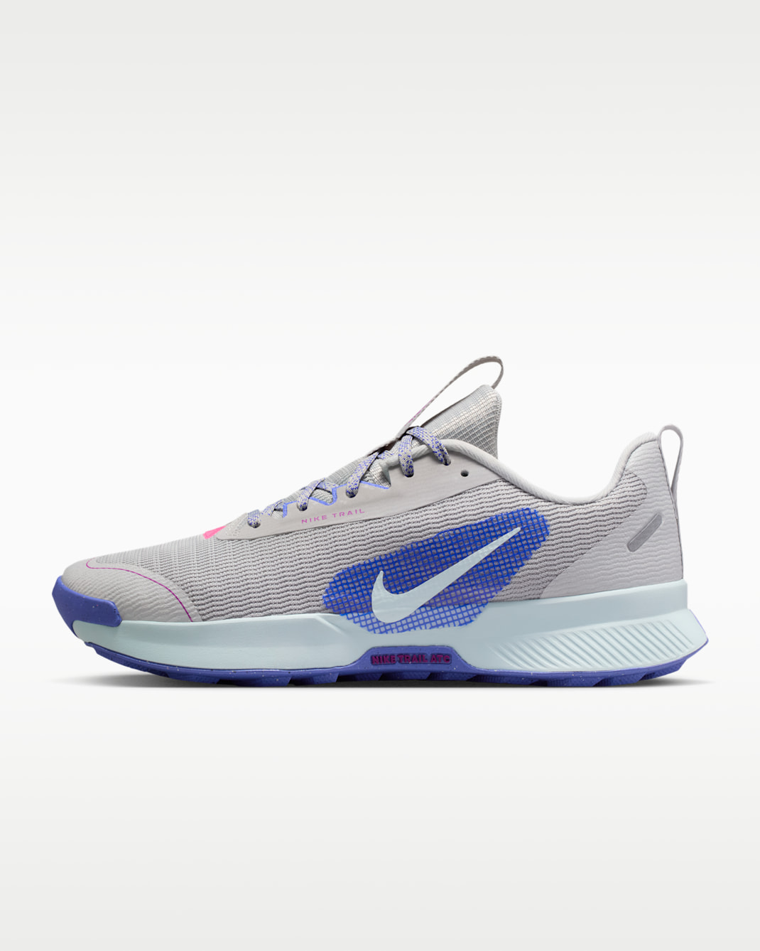 Sapatilhas de running para trilhos Nike Juniper Trail 3 para mulher - Cinzento Fog/Sapphire/Rosa Hyper/Azul Glacier