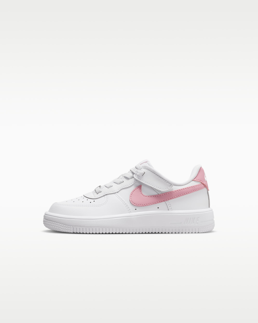 ナイキ フォース 1 LOW イージーオン リトルキッズシューズ - ホワイト/ホワイト/ミディアムソフトピンク