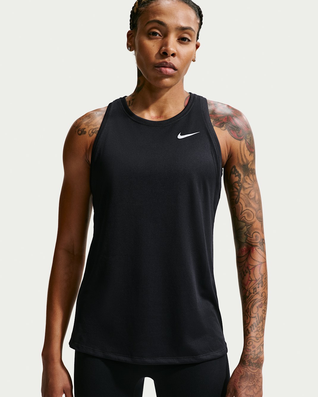 Camiseta de tirantes de entrenamiento para mujer Nike Dri-FIT - Negro/Blanco