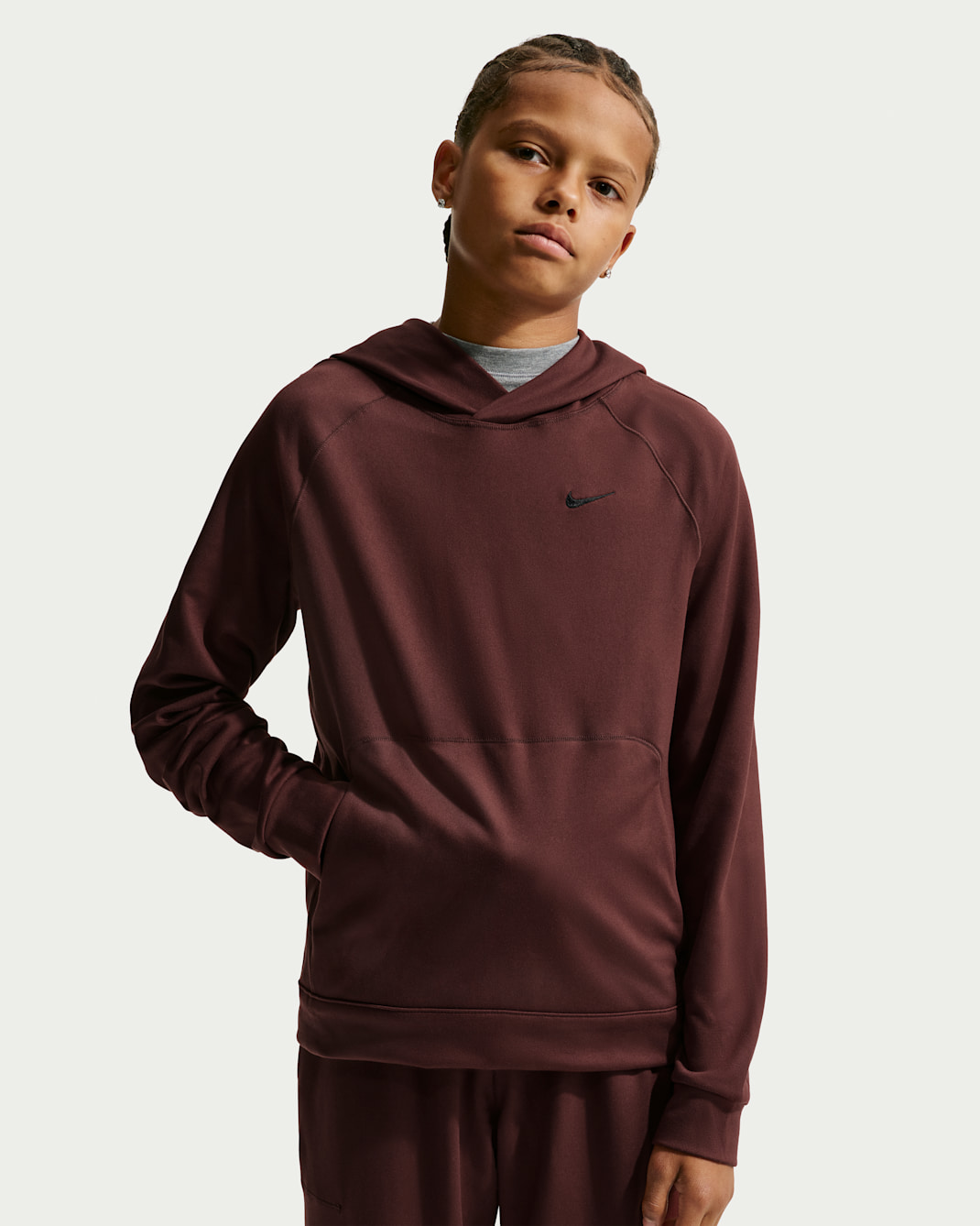 Nike Primary Nanoknit Big Kids' (Boys') Dri-FIT UV Protection Pullover Hoodie - Mystic Dates/Mystic Dates
