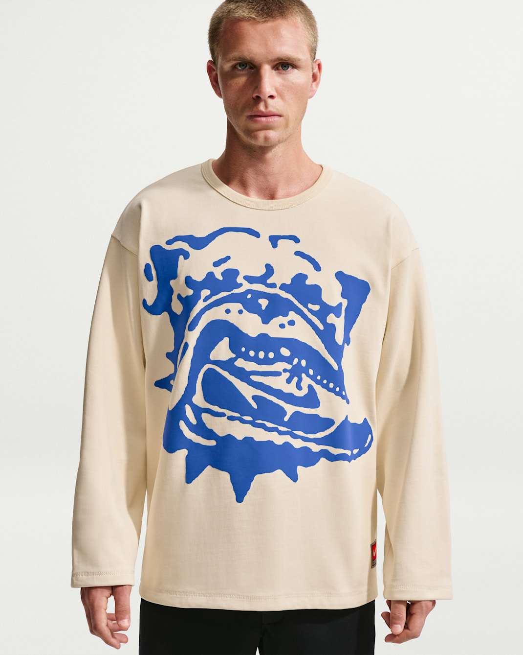 Nike Life Men's Midweight Crew - Coconut Milk/Game Royal