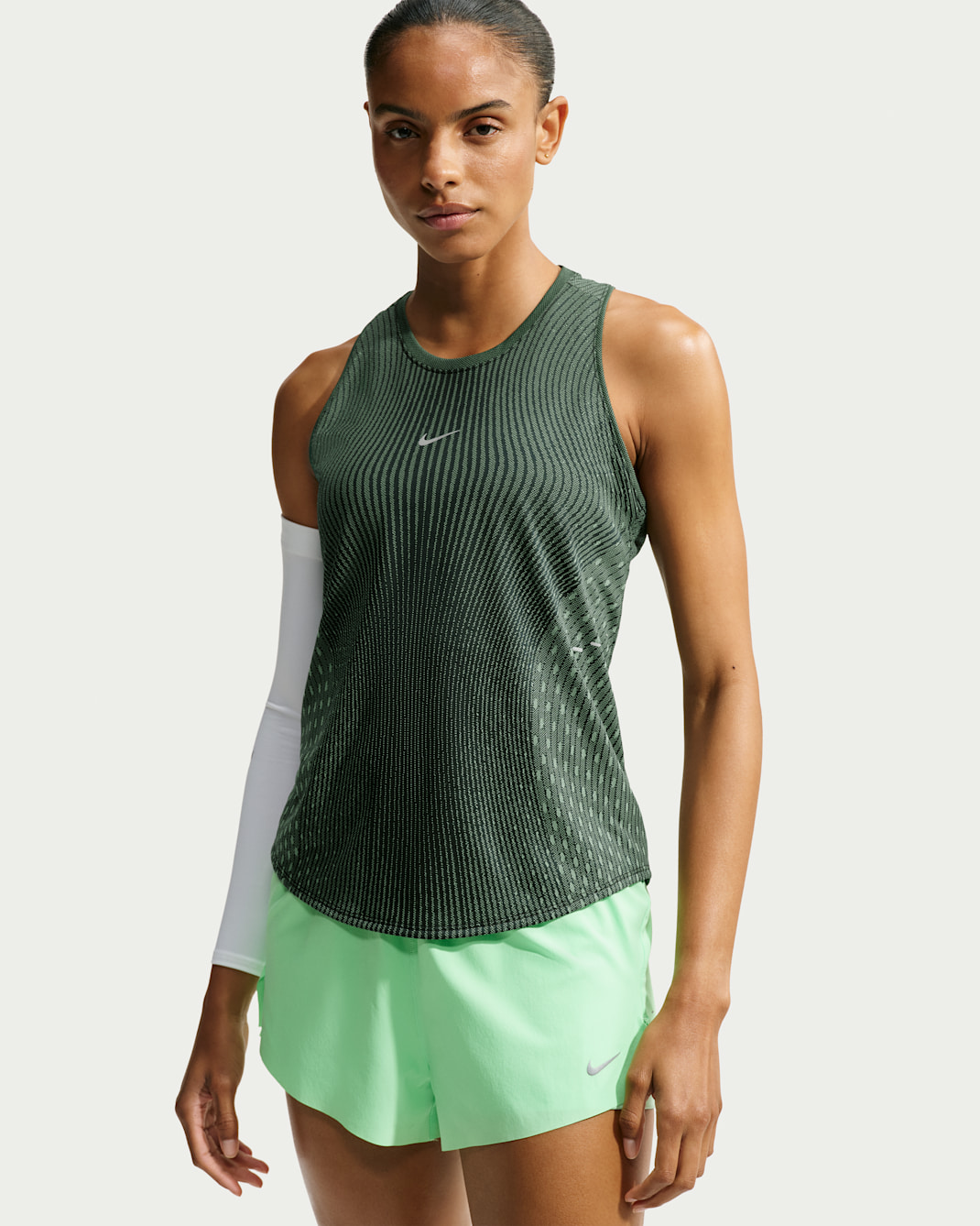 Nike Swift Women's Aero-FIT Running Tank Top - Black/Light Green Spark
