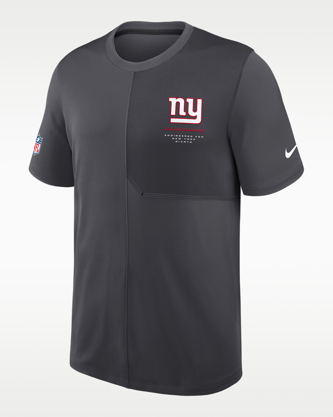 New York Giants Sideline Coach Men's Nike Dri-FIT NFL Top - Anthracite