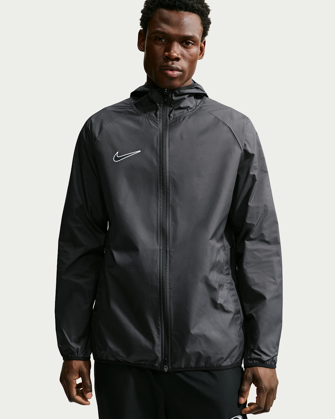 Nike Academy Men's Storm-FIT Soccer Rain Jacket - Black/Black/White