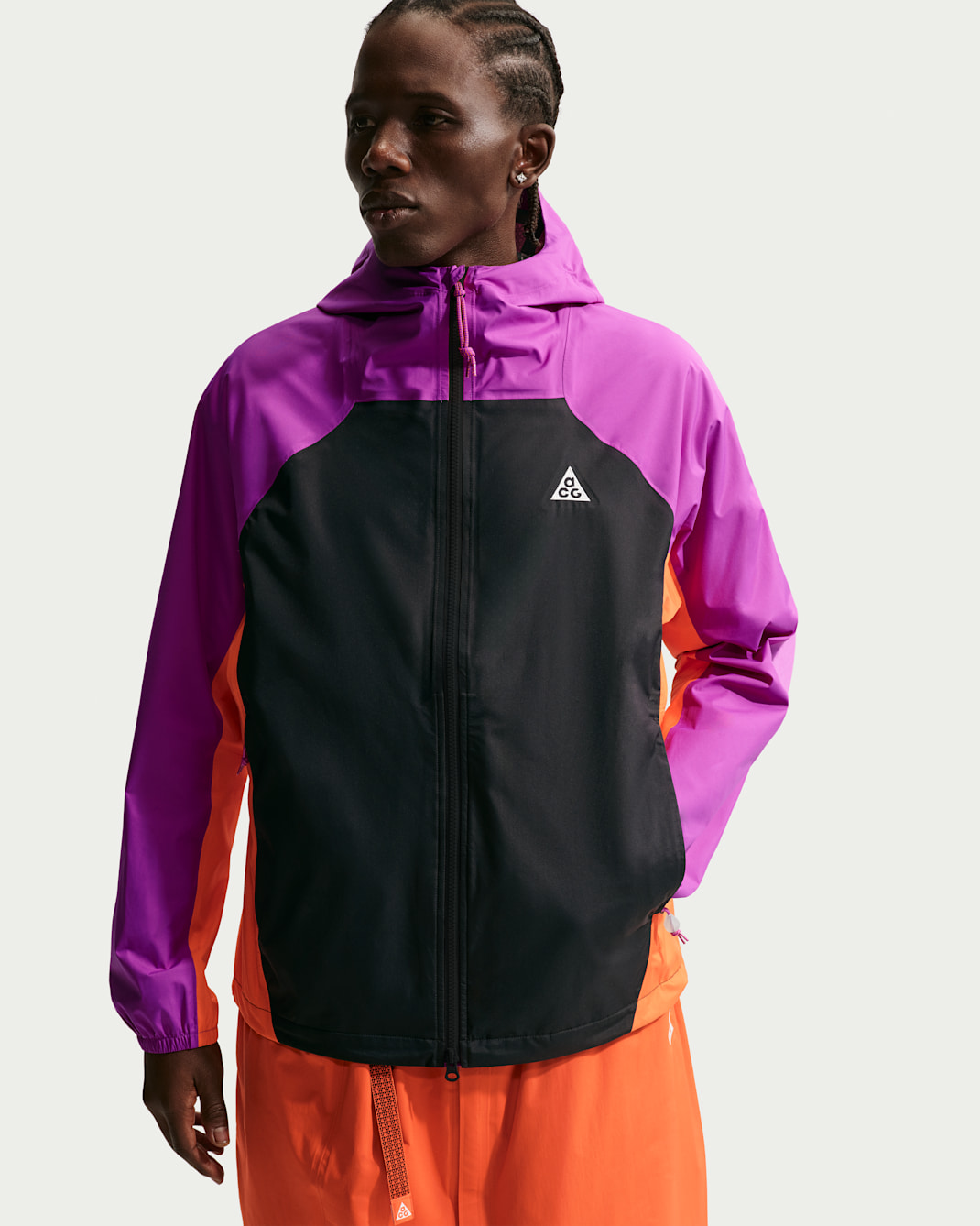 Nike ACG "Phantazma" Men's Storm-FIT ADV Jacket - Vivid Purple/Black/Safety Orange/Summit White