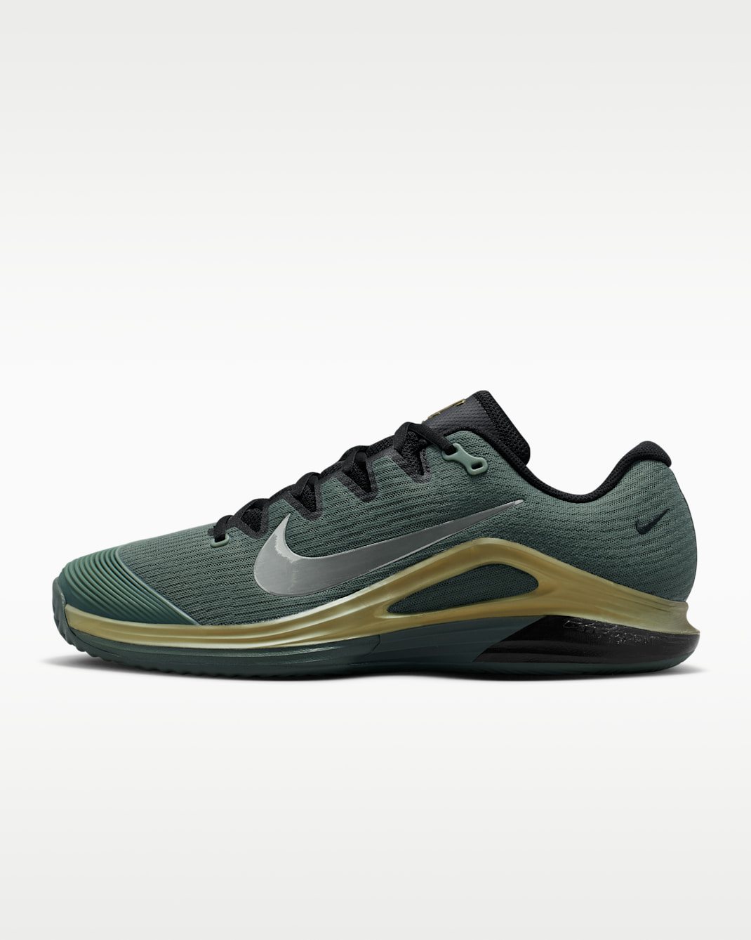 Nike Vapor 12 PRM salakpályás férfi teniszcipő - Camo Green/Metallic Gold/Fekete/Pure Platinum