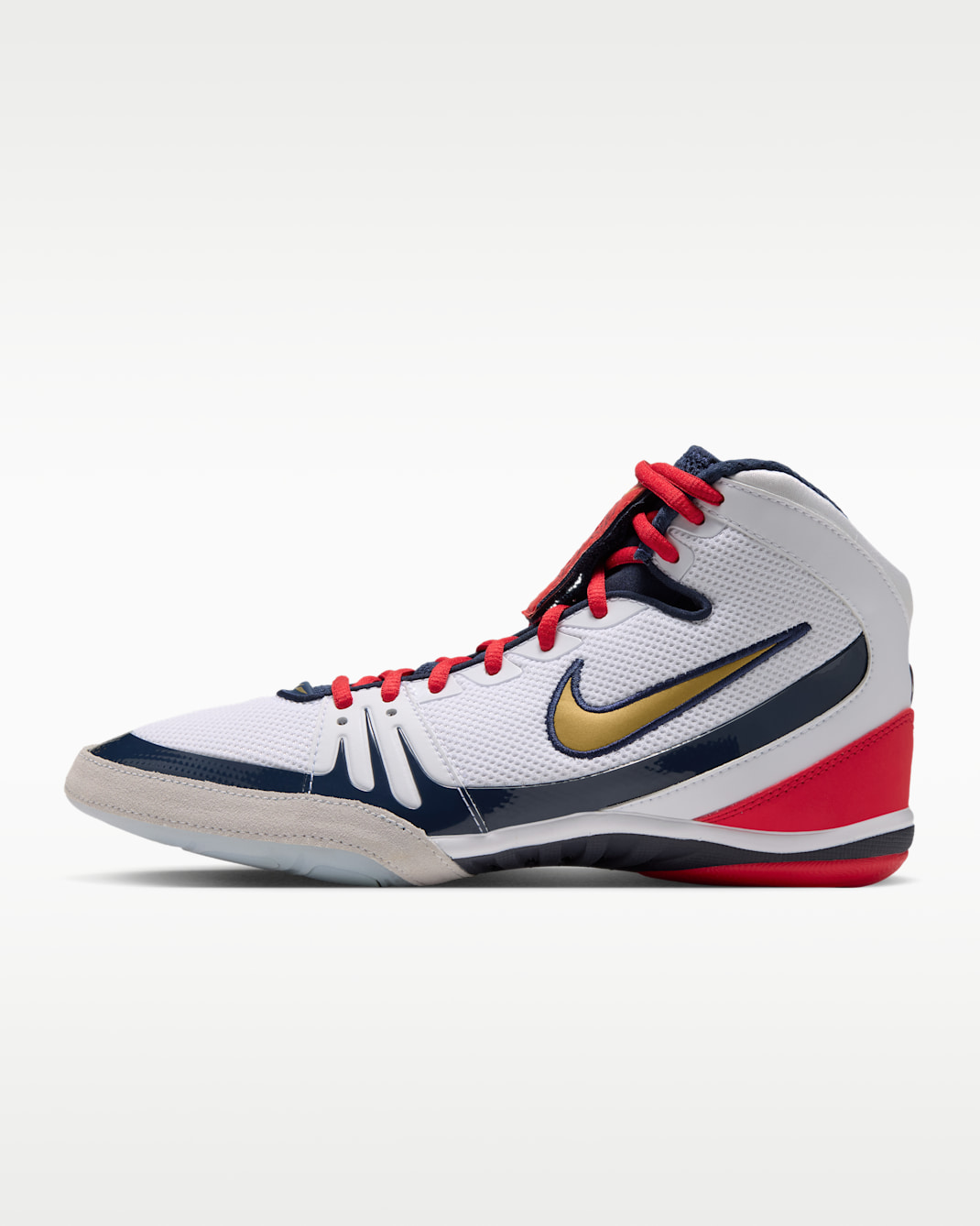 Nike Freek Men's Wrestling Shoes - White/College Navy/University Red/Metallic Gold