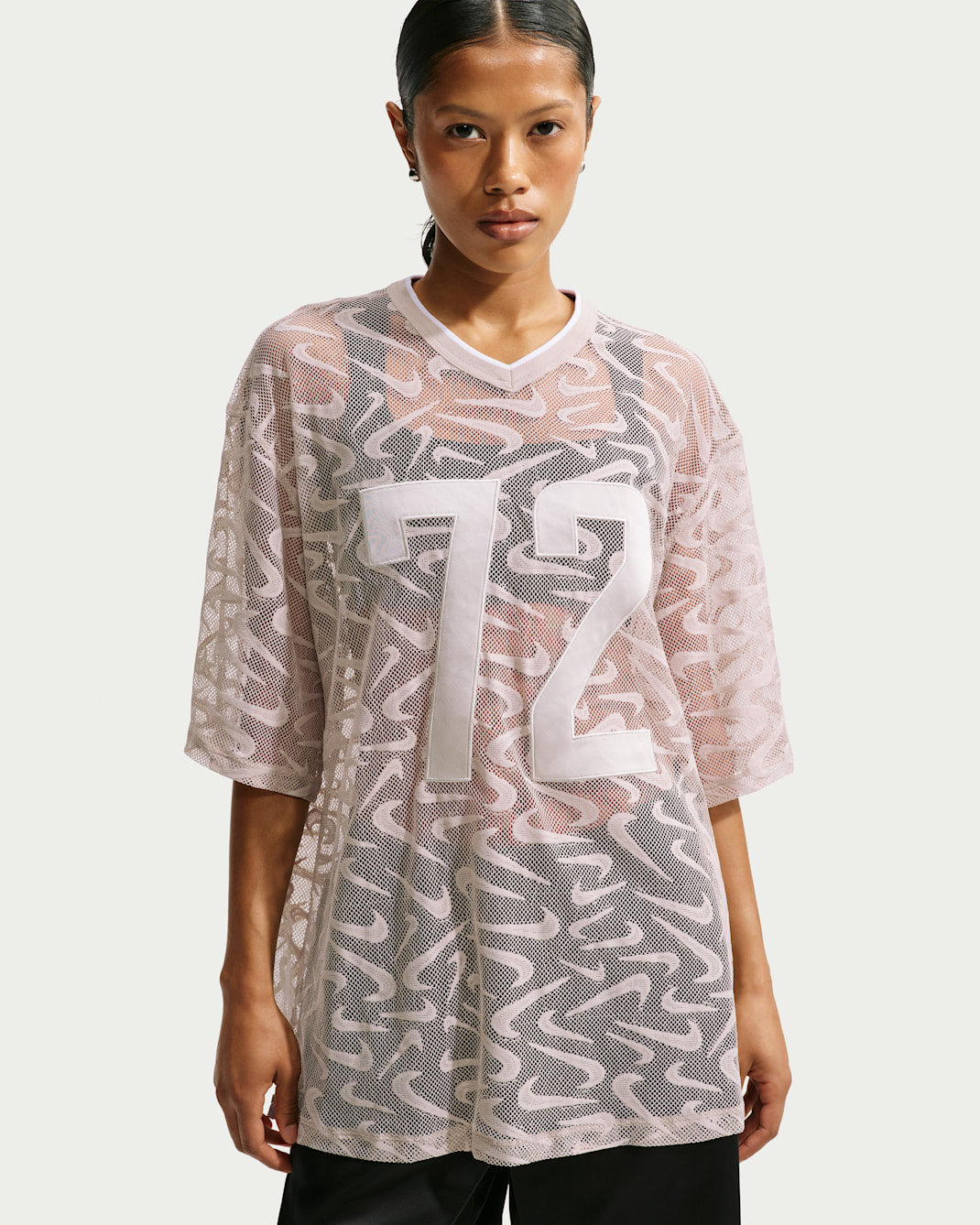 Nike Sportswear Chill Lace oversized damesjersey - Cream II/Light Bone/Wit