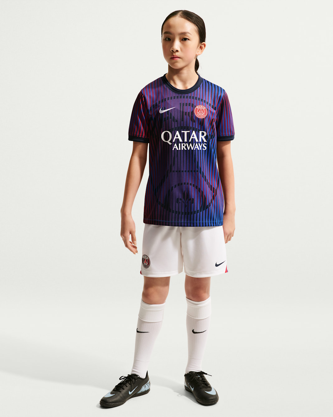 Paris Saint-Germain Away Big Kids' Nike Dri-FIT Soccer Pre-Match Top