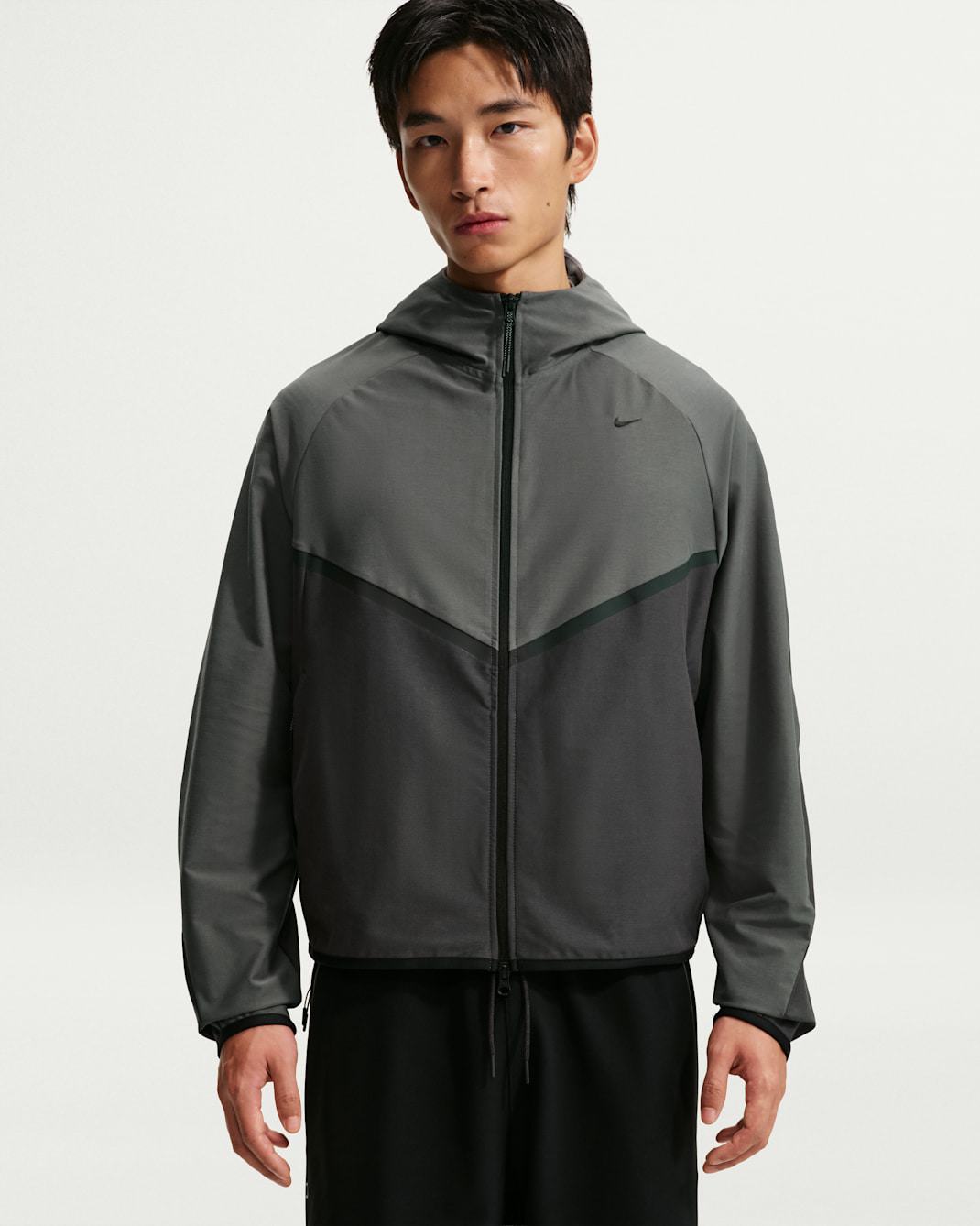 Nike Tech Men's Shori-Knit Full-Zip Windrunner Jacket - Iron Grey/Anthracite/Black