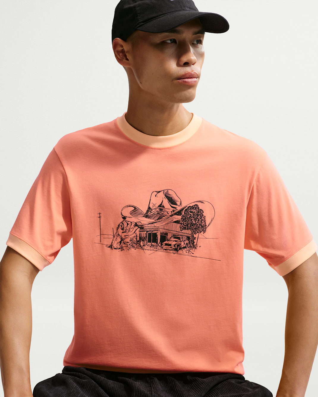 Camisola de skateboard de manga curta Nike SB - Laranja Frost/Tangerine Tint