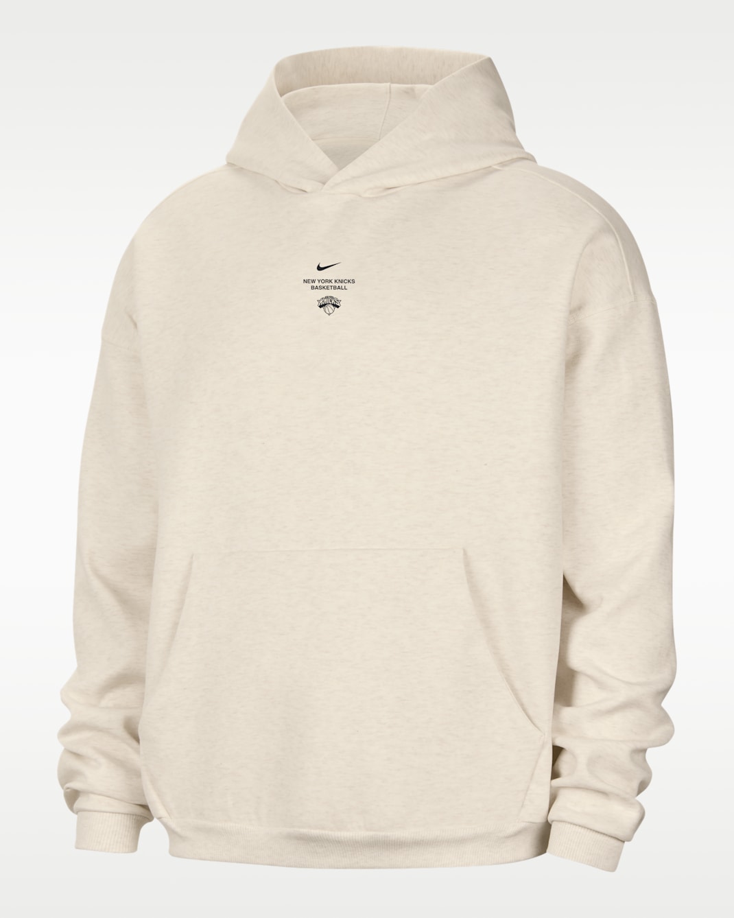 New York Knicks Standard Issue Men's Basketball Hoodie - Pale Ivory/Heather/Black