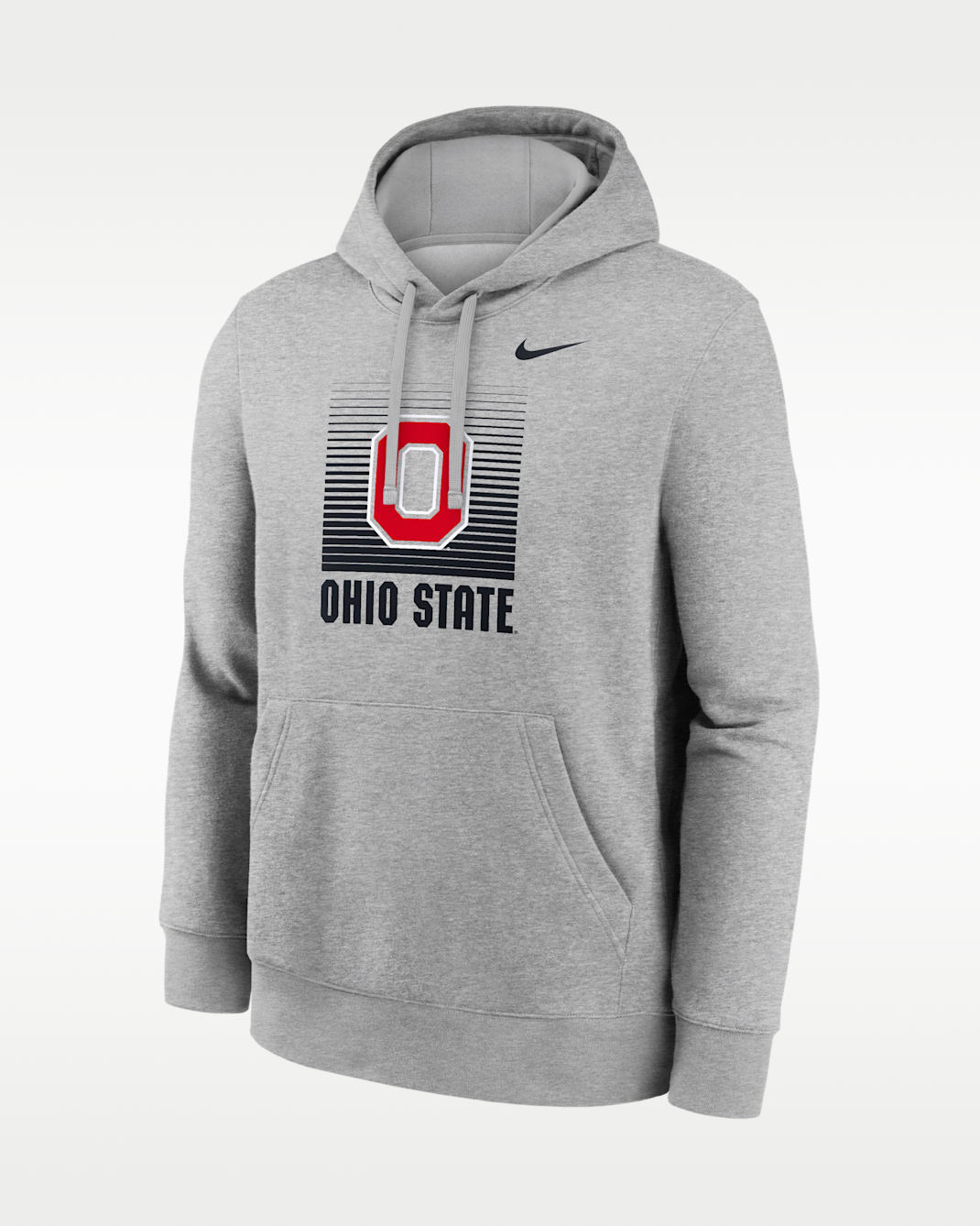 Sudadera con gorro sin cierre universitaria Nike para hombre Ohio State Primetime - Gris jaspeado