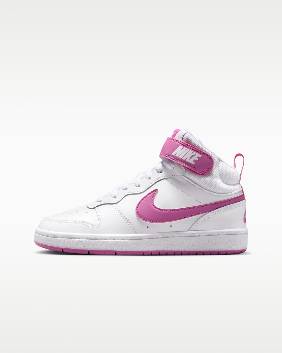 Sko Nike Court Borough Mid 2 för ungdom - Vit/Playful Pink