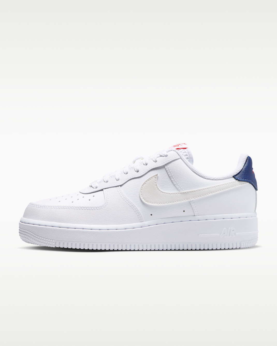 Nike Air Force 1 '07 Schuh (Damen) - Weiß/Blue Void/Fire Red/Metallic Summit White
