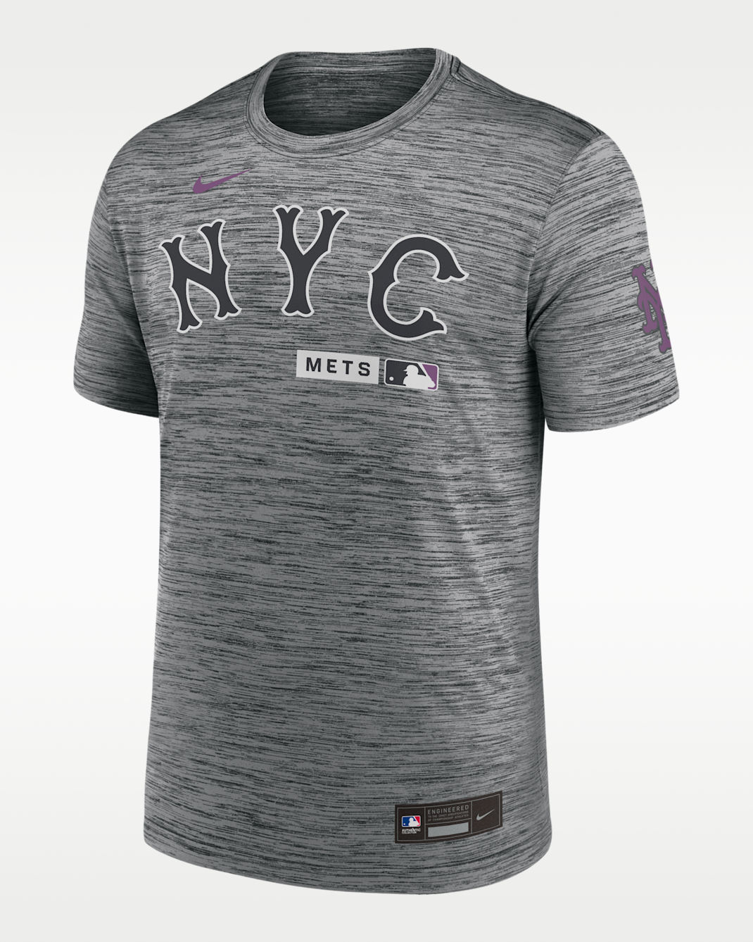 Playera Nike Dri-FIT de la MLB para hombre New York Mets City Connect Velocity - Antracita