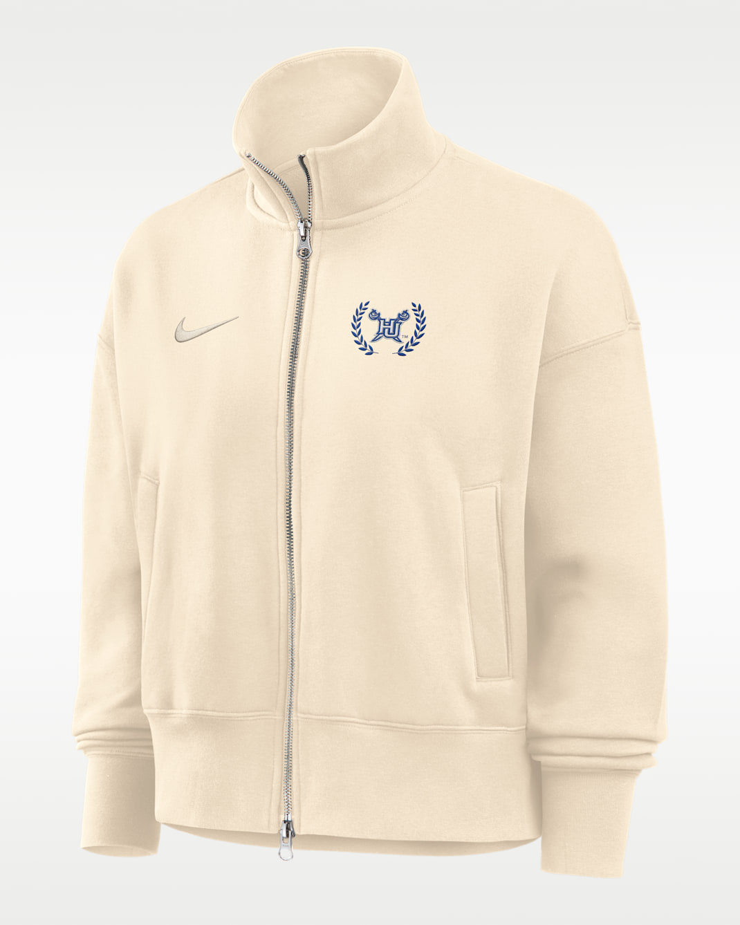 Nike College (Hampton University) Women's Nike Phoenix Fleece Track Jacket - Natural