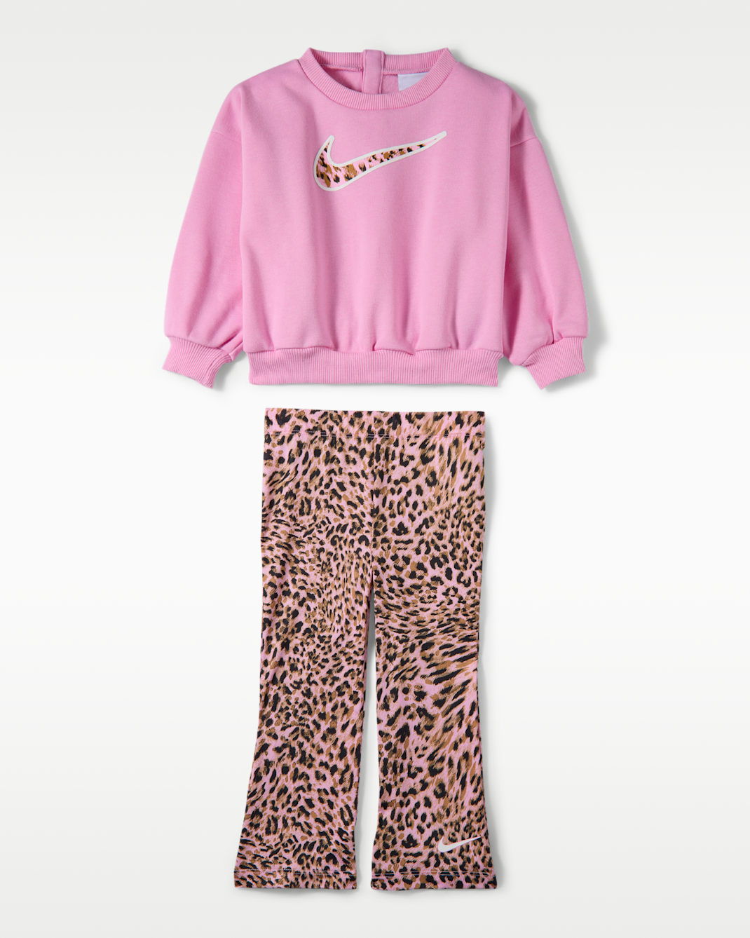 Nike Baby (12–24M) Crew and Printed Leggings Set - Pink Rise