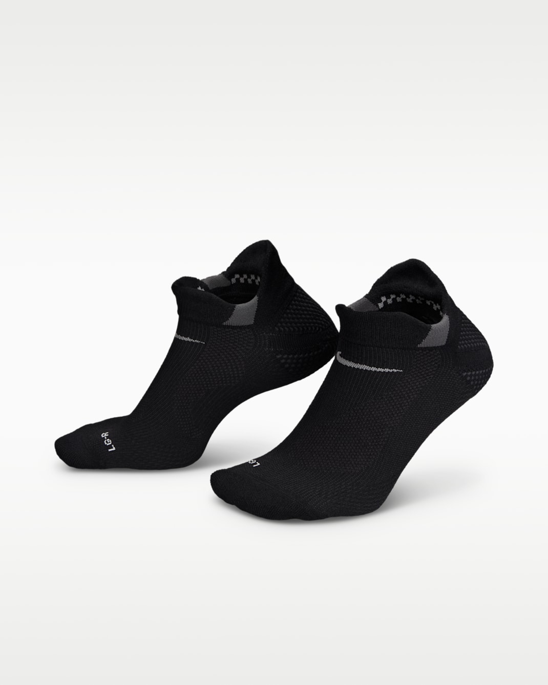 Nike Running Lightweight No-Show Socks (1 Pair) - Black/Dark Smoke Grey/Pure Platinum/Smoke Grey