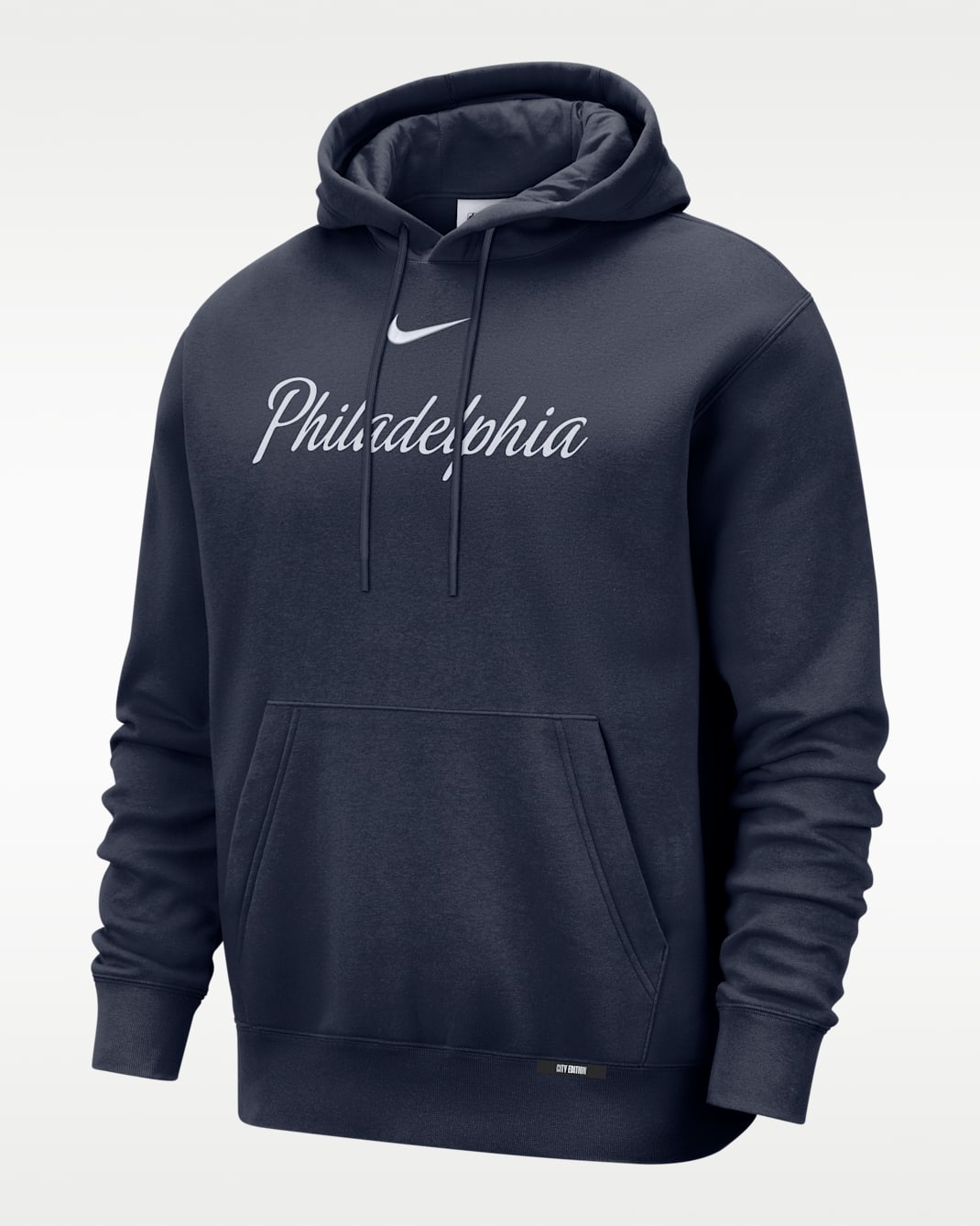 Sudadera con gorro sin cierre Nike Basketball Club para hombre Philadelphia 76ers City Edition - Azul marino universitario