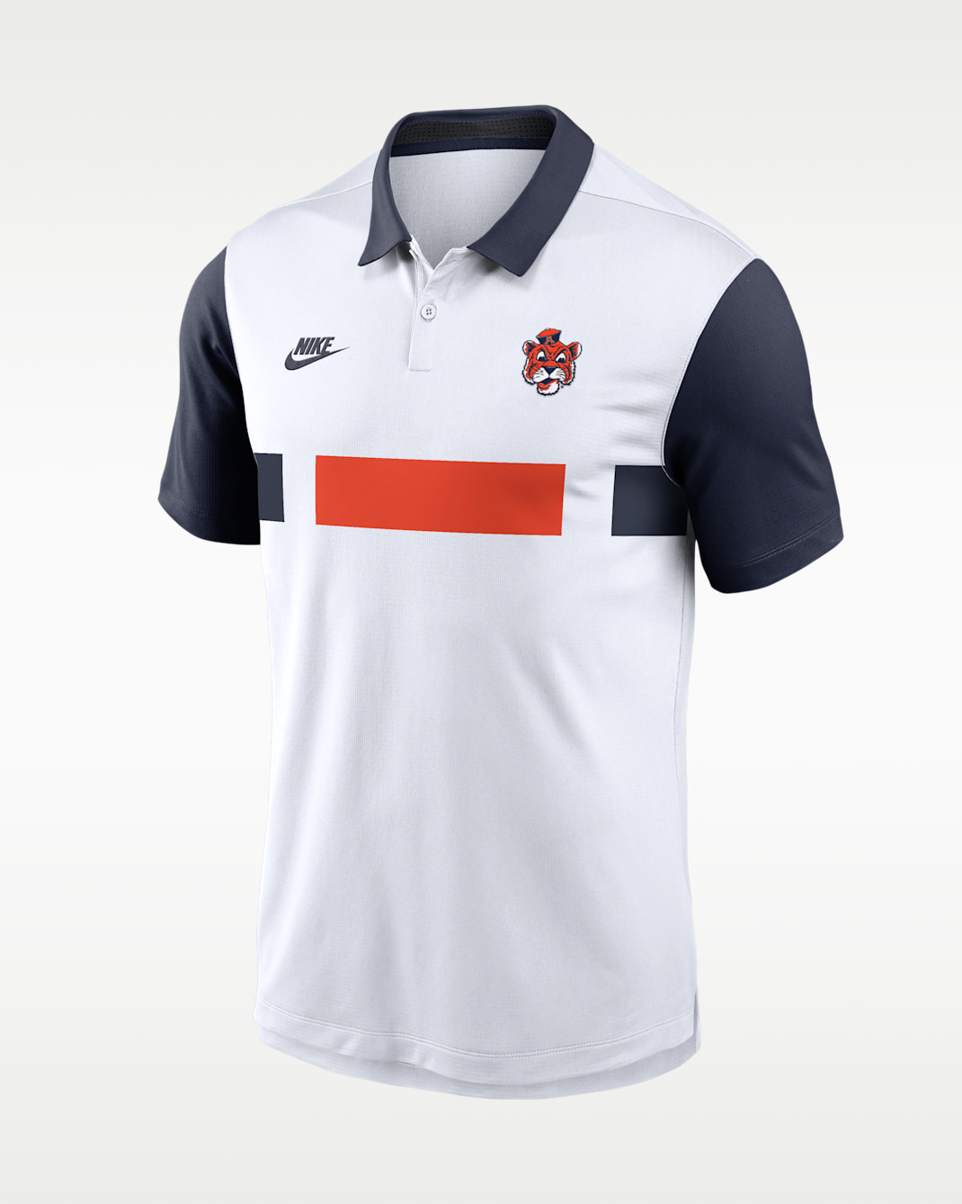 Polo universitaria Nike Dri-FIT para hombre Auburn Legacy Vapor - Blanco/Azul marino