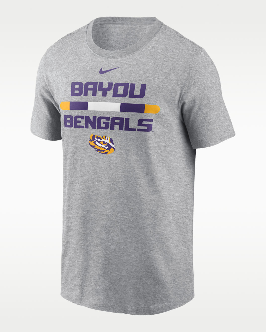 LSU Tigers DNA Lockup Men's Nike College T-Shirt - Dark Grey Heather