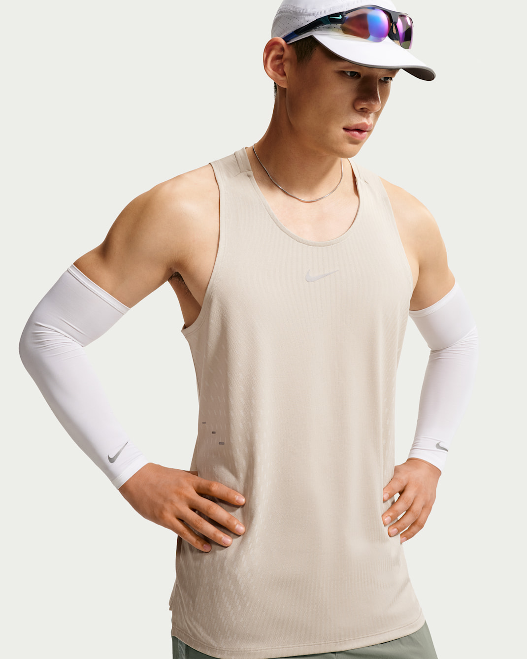 Nike Stride Men's Aero-FIT Running Tank Top - Cream II/Sail
