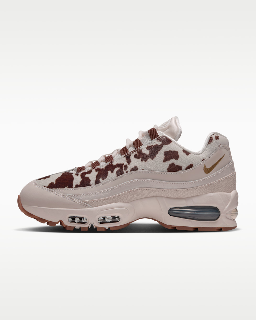 Nike Air Max 95 Big Bubble Premium Women's Shoes - Phantom/Cacao Wow/Gum Medium Brown/Metallic Gold
