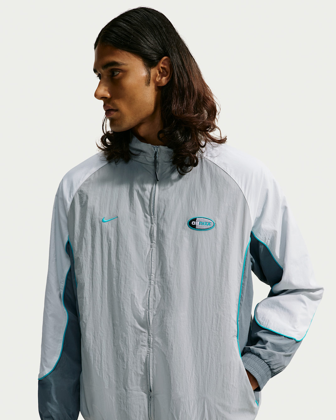 Nike Air Max 95 Men's Woven Jacket - Light Smoke Grey/Cool Grey/Summit White/Dusty Cactus