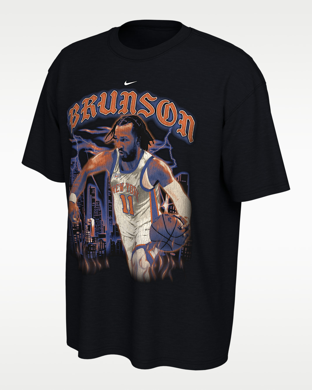 Playera Nike de la NBA Jalen Brunson New York Knicks City Edition - Negro