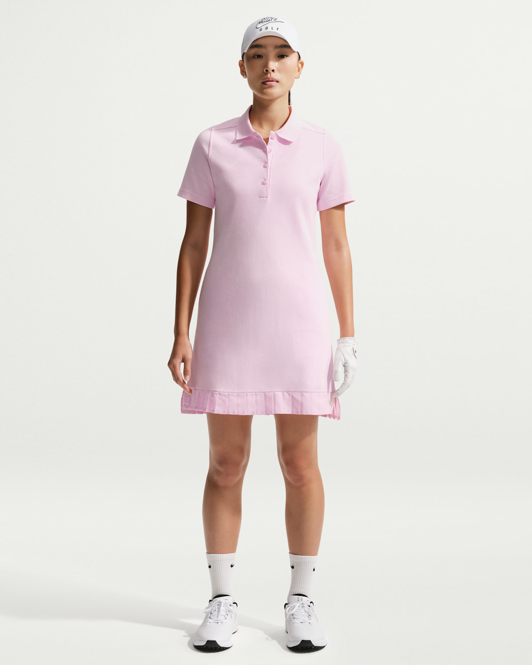 Nike Women's Golf Polo Dress - Pink Foam/Black