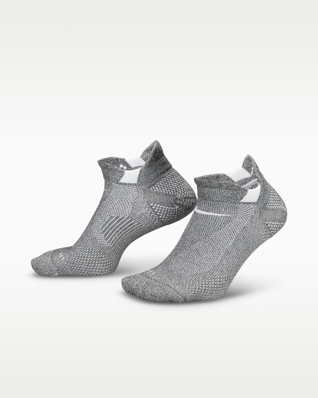 Nike Running Lightweight No-Show Socks (1 Pair) - Dark Smoke Grey/Pure Platinum/Light Smoke Grey/White