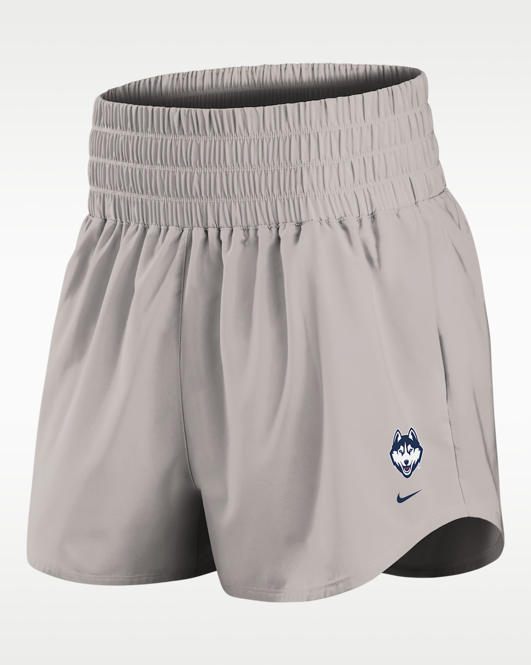 UConn Primary Logo One Women's Nike Dri-FIT College Shorts - Light Iron Ore